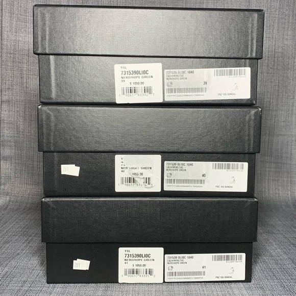 Saint Laurent Women's Paz Ankle Tie High Heel Sandals Size EU39 - Picture 9 of 10